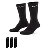 Nike U NK EVERYDAY CUSH CREW 3PR, muške čarape za fitnes, crna SX7664