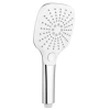 Hand massage shower with button, 3 functions, Silicone Nozzles, 109x109mm, ABS/chrome - Chrome - Sapho - 24 - Plastika - Kvadratni - 109 - 258 - 65 - 14