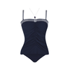 SUNFLAIR Enodelne kopalke marine/bela