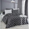 Madalyon - Crno-bela Ranforce Posteljina za Duvet