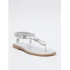 Trendyol Shoes Ženske sandale Takss25Sd00004, Srebrne boje