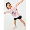 Sinsay - Pamučna majica sa printom Stitch - pastelno roze