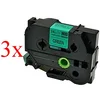 Komplet Brother TZe-751/TZ-751/PT/P-Touch 24mm kompatibilni trakovi (3) - črn izpis/zelen trak