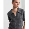 Dilvin Pulover Pullover temno siva