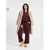 Sinsay - Wide leg pantalone sa mešavinom viskoze - maroon