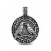 REYTEL Obeski ODINS RAVENS. RUNES. VALKNUT srebrna