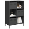 Visoka komoda crna 68x39x103,5 cm od čelika