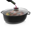 shumee Granitni pekač s pokrovom, ovalni gosji vrat GRANDE 12 l, 43,5x33,5 cm