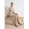 Trendyol Modest Ženska haljina Tctss26Eb00032, Bež