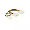 adapter DELOCK, 4-pin MOLEX (M) na 4-pin MOLEX (Ž) na 3-pin (M), za ventilator, cpu Hladilnik, 14cm