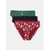 Sinsay - Pamučne gaćice sa božićnim motivom 3 pack - šareno