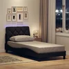 Okvir za krevet s LED rasvjetom bez madraca tamnosmeđi 80x200 cm tkanina