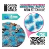 Martian Tufts 6mm - NEON STITCH BLUE