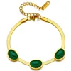 Zapestnica Emerald - zlata / zelena KP26963