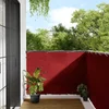 vidaXL Balkonska pregrada rdeča 120x700 cm 100 % poliester oxford