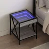 Noćni ormarić s beskonačnim LED boja hrasta 40x40x50 cm