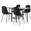 FOLDINGBRO D130 sto hrast + 4 JONSTRUP stolice crna/hrast