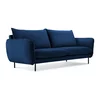 Modri žametni kavč 160 cm Vienna - Cosmopolitan Design