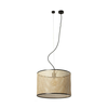 FARO 64314-49 - Luster na sajli MAMBO 1xE27/15W/230V prečnik 45 cm ratan/crna