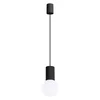 Sollux SL.1714 - Luster na sajli HALO 1xG9/8W/230V, prečnik 12 cm, crne boje