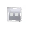 KONTAKT-SIMON S,A, Pokrov vtičnice 2x RJ45/RJ12 Simon 54 premium srebrni DKP2,01/43