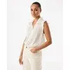 Mexx Ženska bluza MF006103161W, Kratki rukav, Prljavo bela