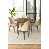 Hanah Home Set Trpezarijski sto i 4 stolice, Bež-braon