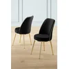 HANAH HOME Set 6 stolica Pefa Black Gold