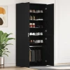 Ormar za cipele Crni hrast 80 x 39 x 178 cm Konstruirano drvo