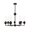 MAXLIGHT P0632 - Luster na šipki NOVA 7xG9/7W/230V prečnik 70 cm crni