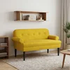 Dvojnica s gumbi Rumena 120 x 66 x 78 cm Žamet