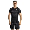 Venum Rashguard Short Sleeve G-Fit Air, Deep Black/Desert Sand - S