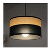 Luster na sajli ALBA 1xE27/15W/230V prečnik 25 cm crna/braon