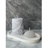 Aberto Design Set Betonskih sveća 40ST, Beli