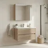 HANAH HOME Kupatilski ormarić sa umivaonikom i ogledalom (2 komada) Side 85 v2 800