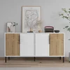 Hanah Home Konzolni sto Zerra, 150x75x36 cm, Belo-hrast boje