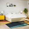 Okvir za krevet bez madraca krem 180 x 200 cm od tkanine