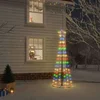Stožasto božićno drvce šareno 108 LED žarulja 70 x 180 cm