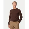 BOSS Pulover Leno 50571914 Temno rjava Regular Fit