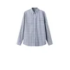 MANGO Bluza CUMIN modra / pastelno modra / rjava / bela