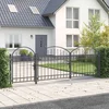 Vrata Ograde za Vrt s Arhivnim Vrh Assen Siva 4 x 1,25 m Čelik