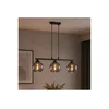 Brilagi - Luster na lanku DIOR 3xE27/60W/230V crna/dimno siva