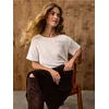 Sinsay - Pufnasta majica kratkih rukava - krem