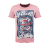 Key Largo Majica Fast moder denim/staro roza/rdeča/bela