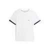 TOMMY HILFIGER Majica mornarska/češnjevo rdeča/bela