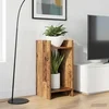 Stalak za biljke s policom 2 pcs Staro drvo 30 x 30 x 60 cm