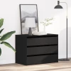 Ormar s ladicama Crna 80 x 41 x 58 cm Konstruirano drvo
