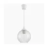 Brilagi - LED luster na sajli RETRO GLASS 1xE27/60W/230V prečnik 18 cm bela/prozirna