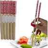 shumee SET PALIČK ZA SUSHI Z ROŽICAMI, BAMBUS, 30 PAROV