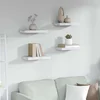 Polica na zidu Zidne 4 pcs Bijeli mramor 40 x 23,5 x 4 cm
